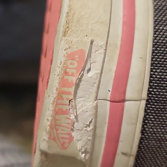 Vans Women's Gray Lace Ups with Pink Trim, Insole, and Sole Sz 6 - Picture 9 of 14